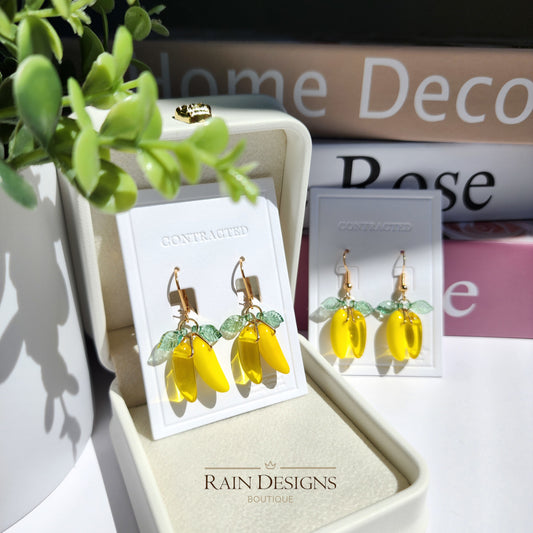 Handmade Banana Fruit Earrings