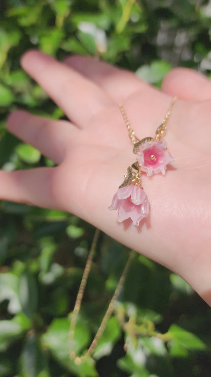 Lily of the Valley Flower Necklace | Resin Floral Art Necklace | Gift for Her