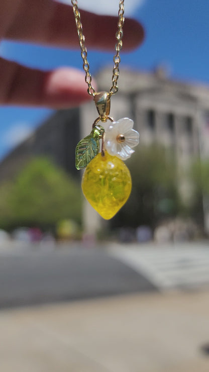 Custom Lemon Fruit Necklace