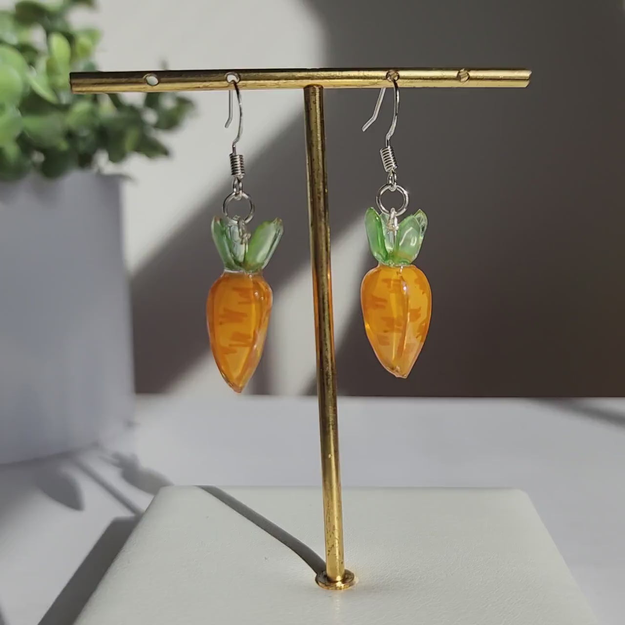 Carrot vegetable earrings, Food carrot earrings, Gift for her