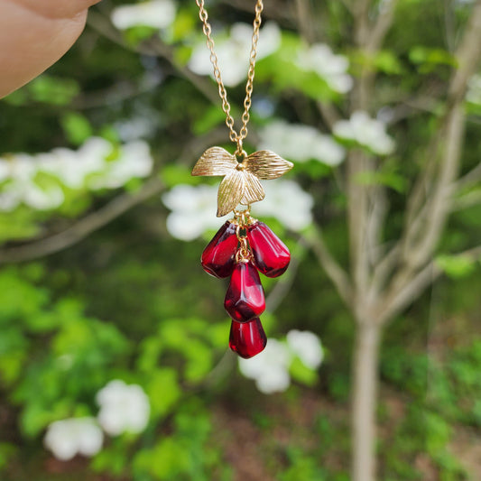 Pomegranate Seed Necklace