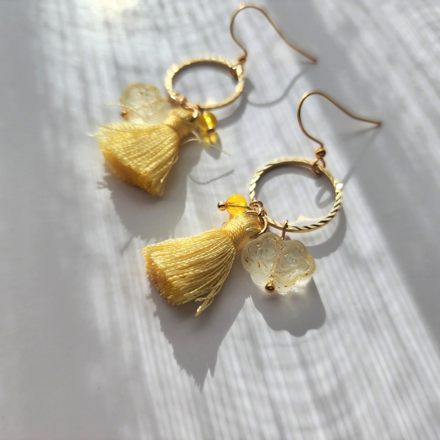 Auspicious cloud dangle earrings, Song dynasty inspired earrings, gift for her