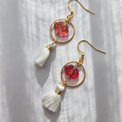 Auspicious cloud dangle earrings, Song dynasty inspired earrings, gift for her