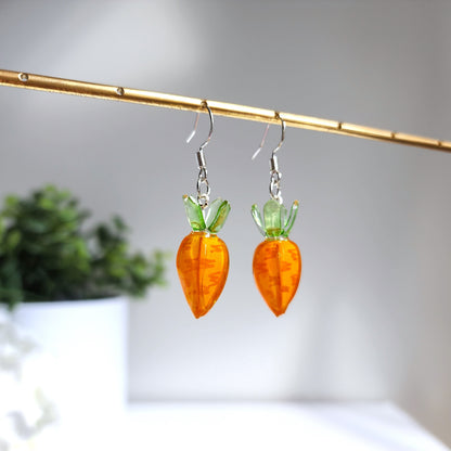Carrot vegetable earrings, Food carrot earrings, Gift for her