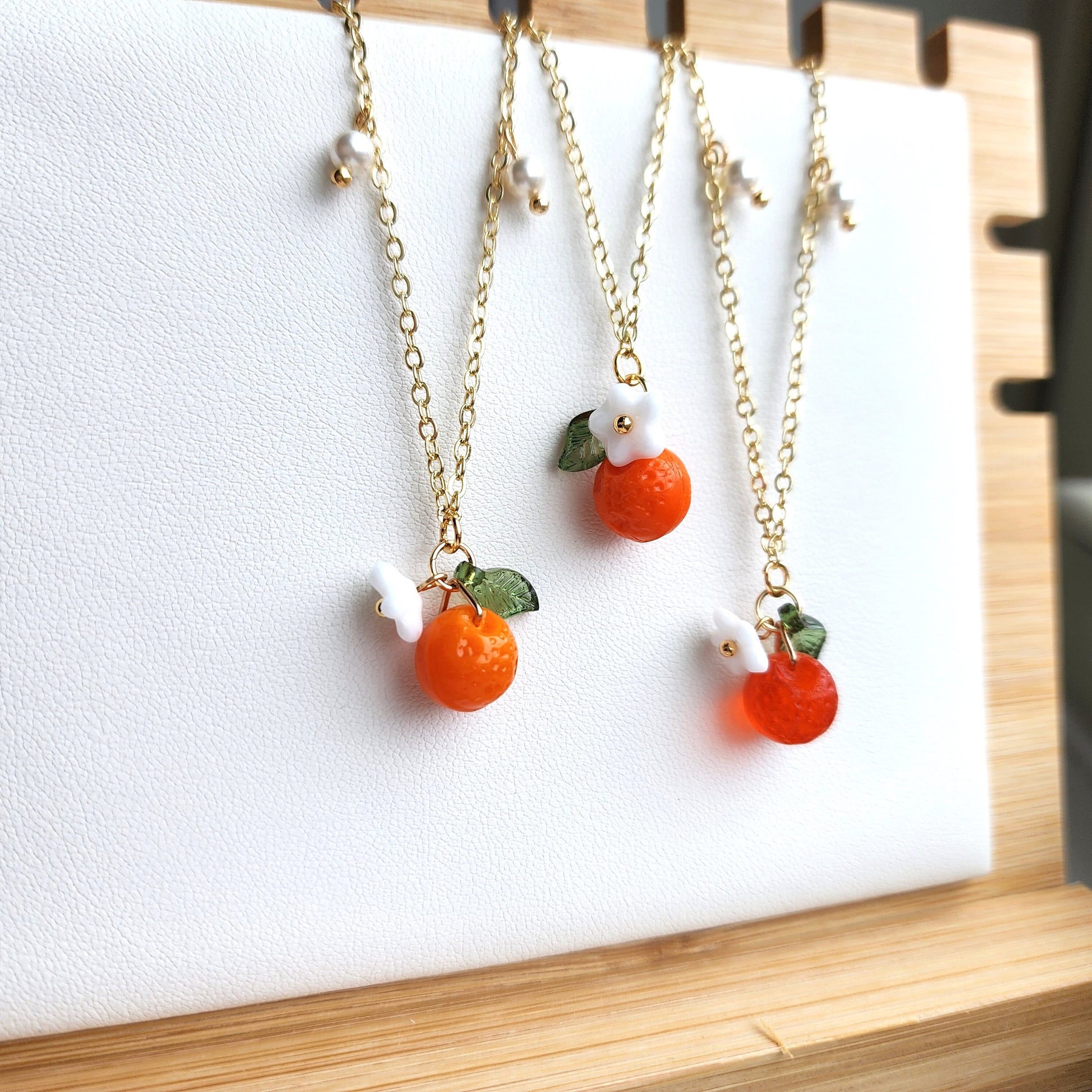 Orange bracelet, Czech glass orange bracelet, Fruit bracelet, Gift for her